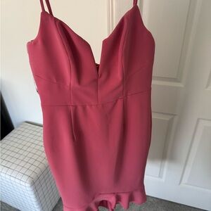 Pink form fitting dress